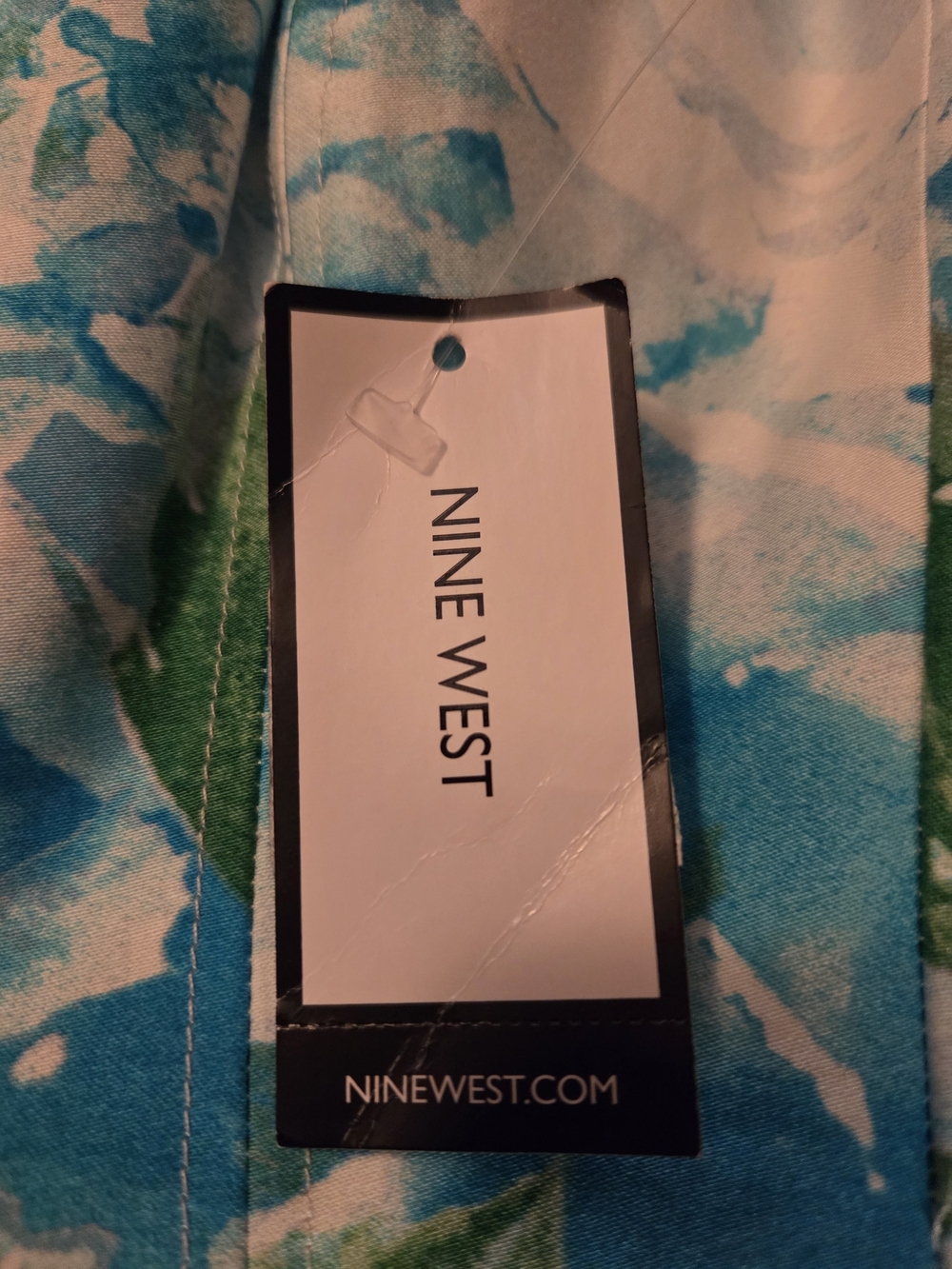 Nine West Blue & Green Floral Midi Dress NWT - Picture 8 of 12